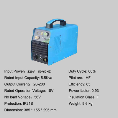 DC MOSFET 인버터 200A TIG-250 스테인리스 및 알루미늄 용접용 티그 용접기 220V 18V 18