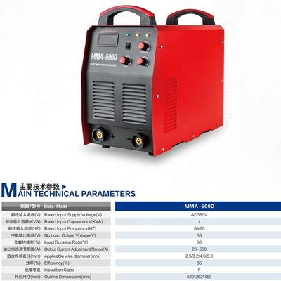 작동하기 쉬운 500Amp IGBT 인버터 아크 용접 기계 단열 클래스 092