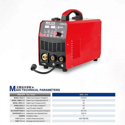 IGBT 인버터 MIG315 가공 탄소 강철 및 스테인리스 강철 용 용 용접 기계
